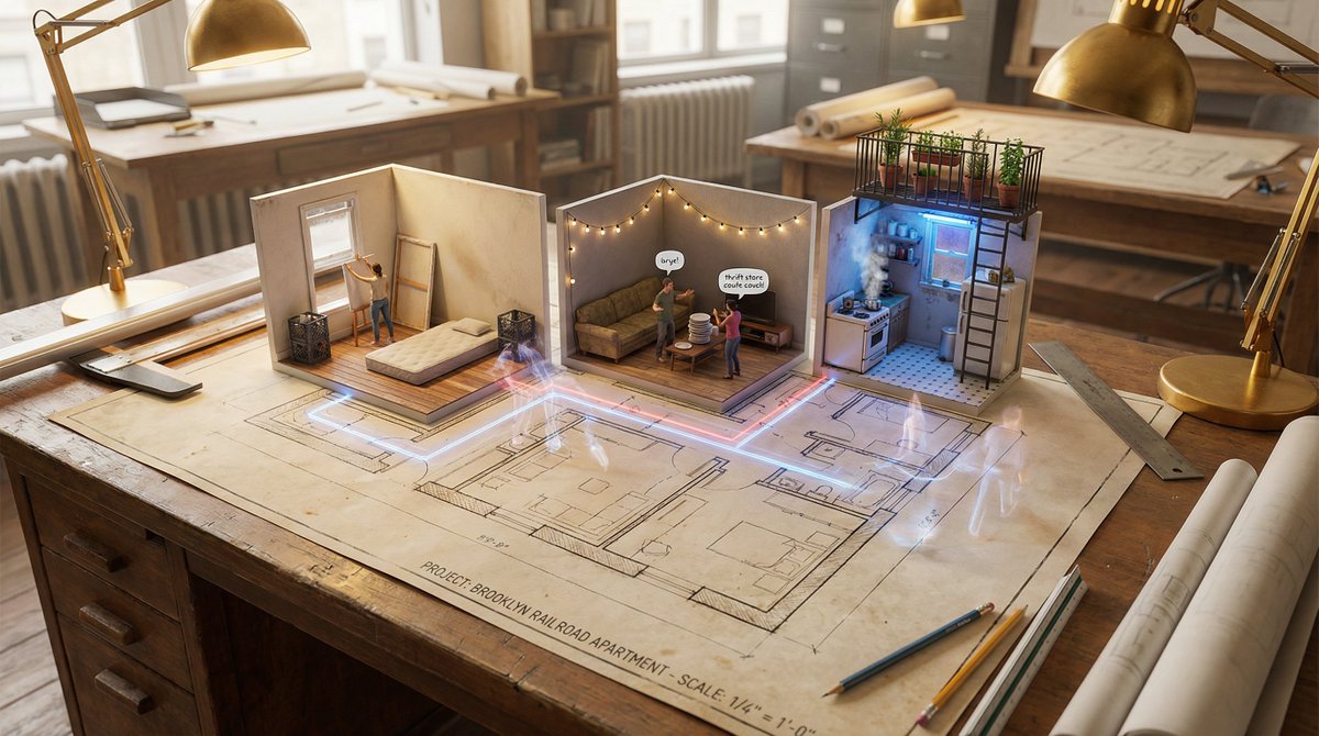 Architectural Floor Plan as Miniature World — example 3