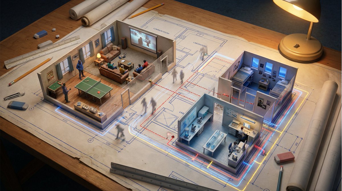 Architectural Floor Plan as Miniature World — example 4