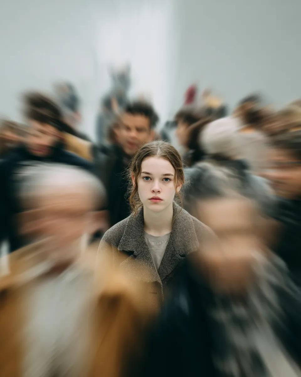 Cinematic Portrait with Radial Motion Blur — example 1