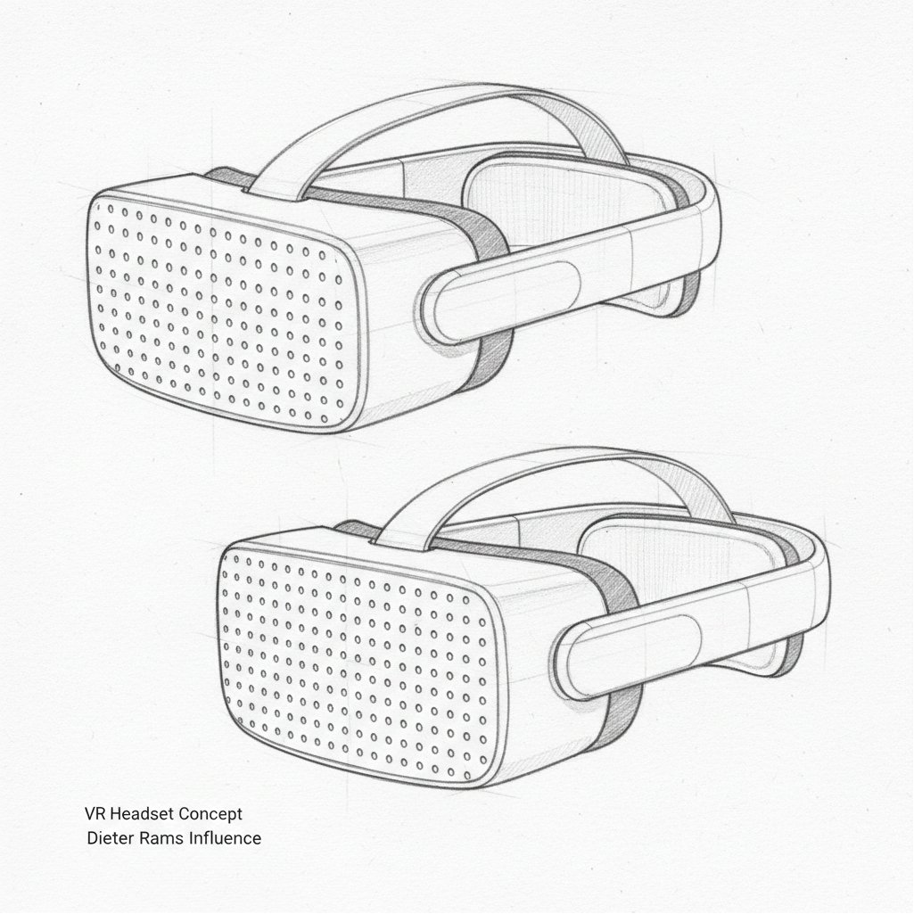 Dieter Rams Inspired VR Headset Sketch — example 2