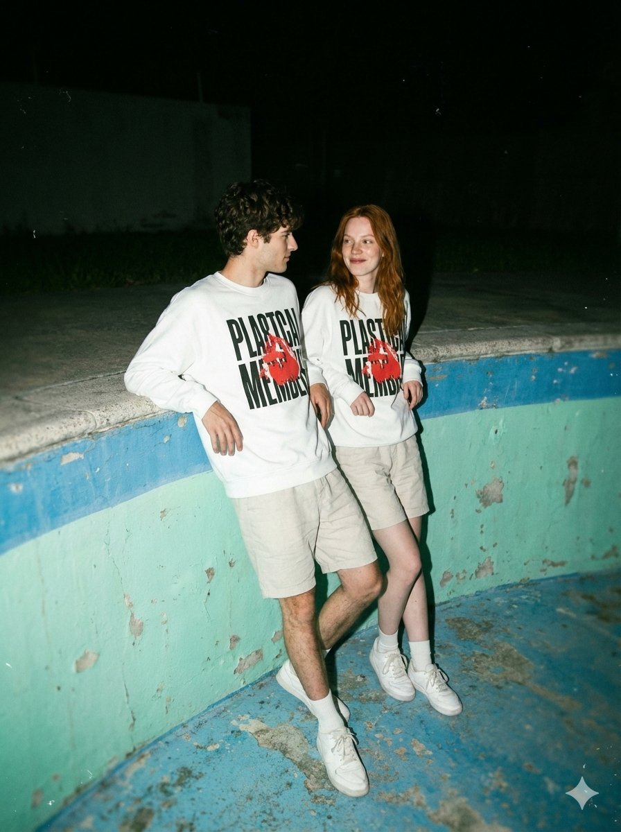 Streetwear Couple Film Shoot Prompt (Empty Pool) — example 2
