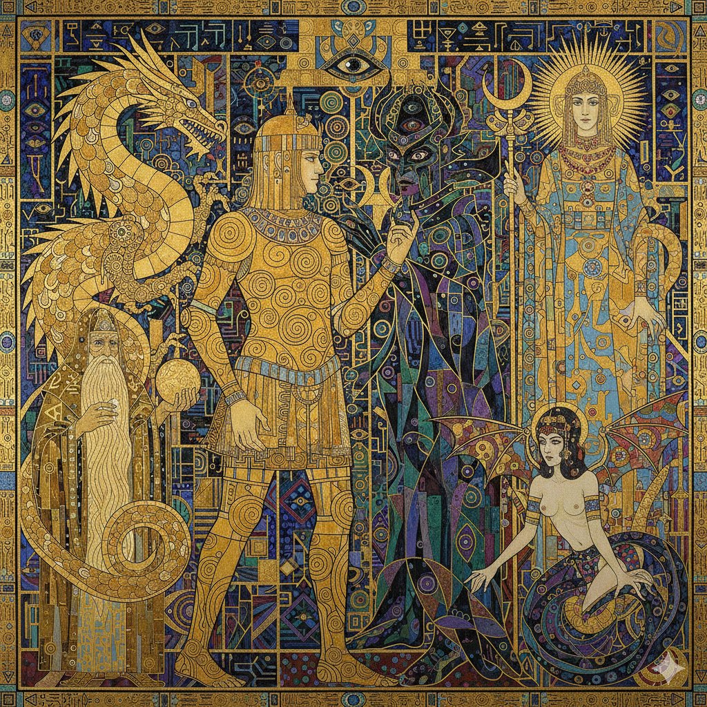 Tower of Druaga Klimt Style Prompt — example 1
