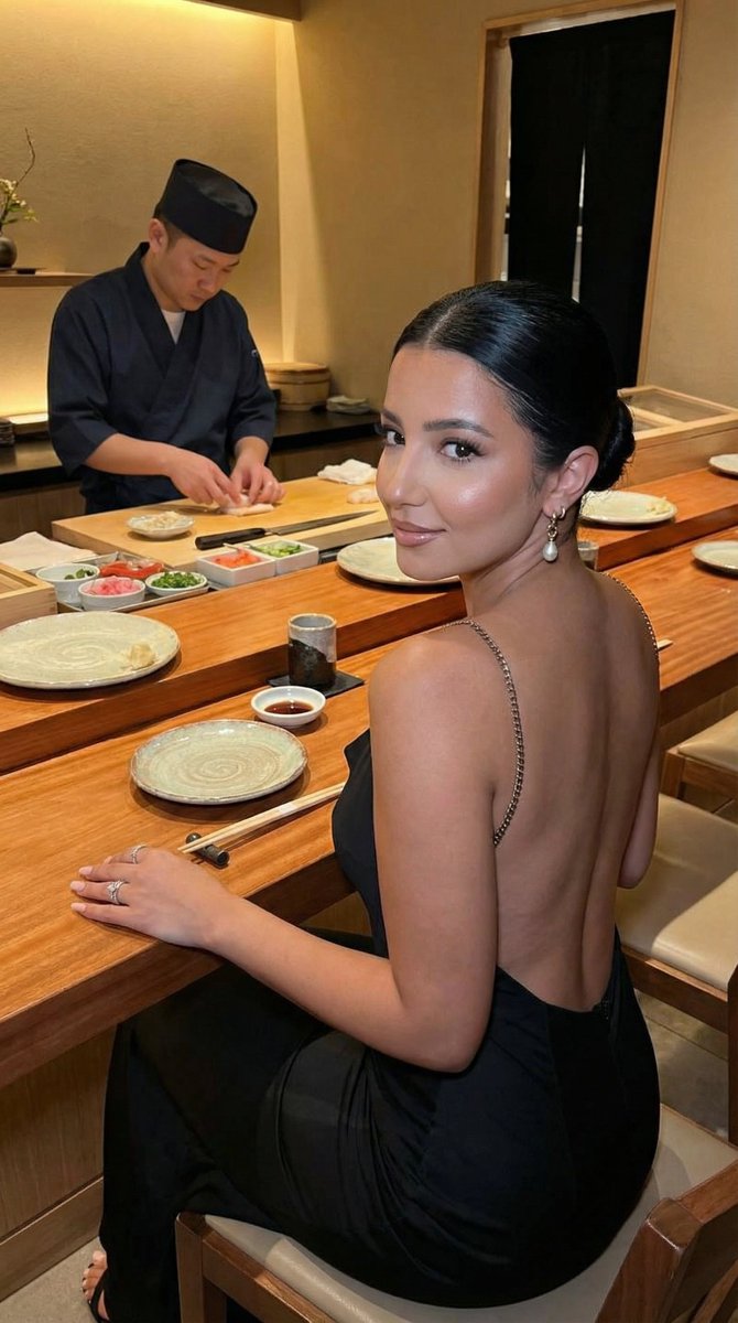 Luxury Omakase Sushi Bar Editorial Portrait (Image-to-Image) — example 1
