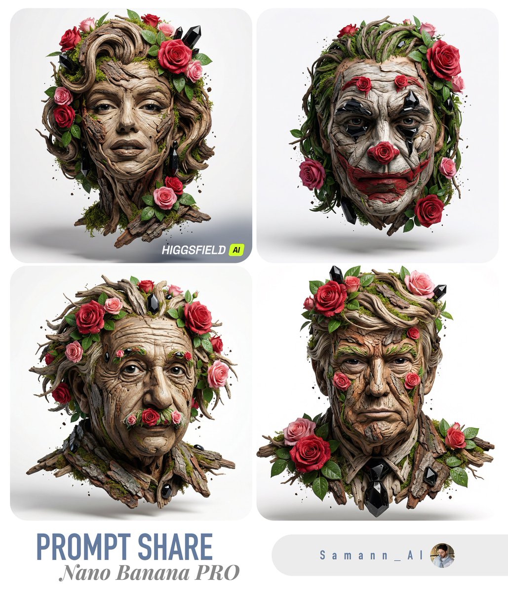 Luxury Nature Sculpture Portrait (Image-to-Image) — example 1