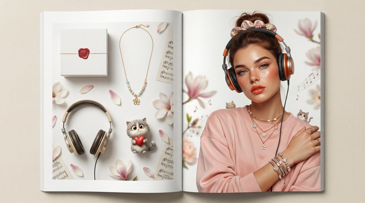 Customizable Valentine's Day Magazine Spread — example 1