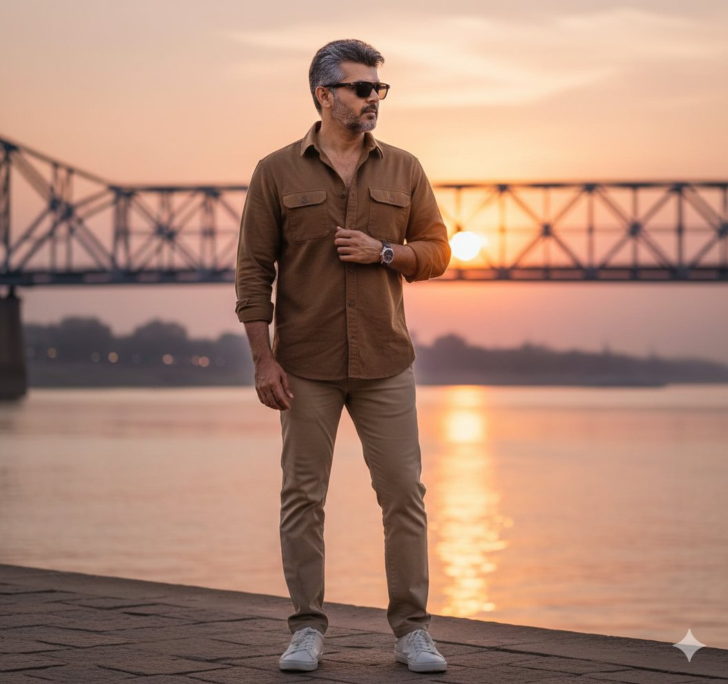 Golden Hour Riverside Portrait with Identity Lock — example 4