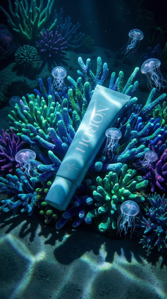 Underwater Luxury Skincare Product Ad — example 1