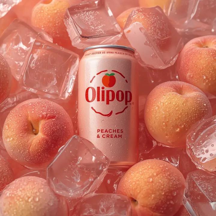 Ultra-Realistic Product Photography of OLIPOP Soda Can — example 3
