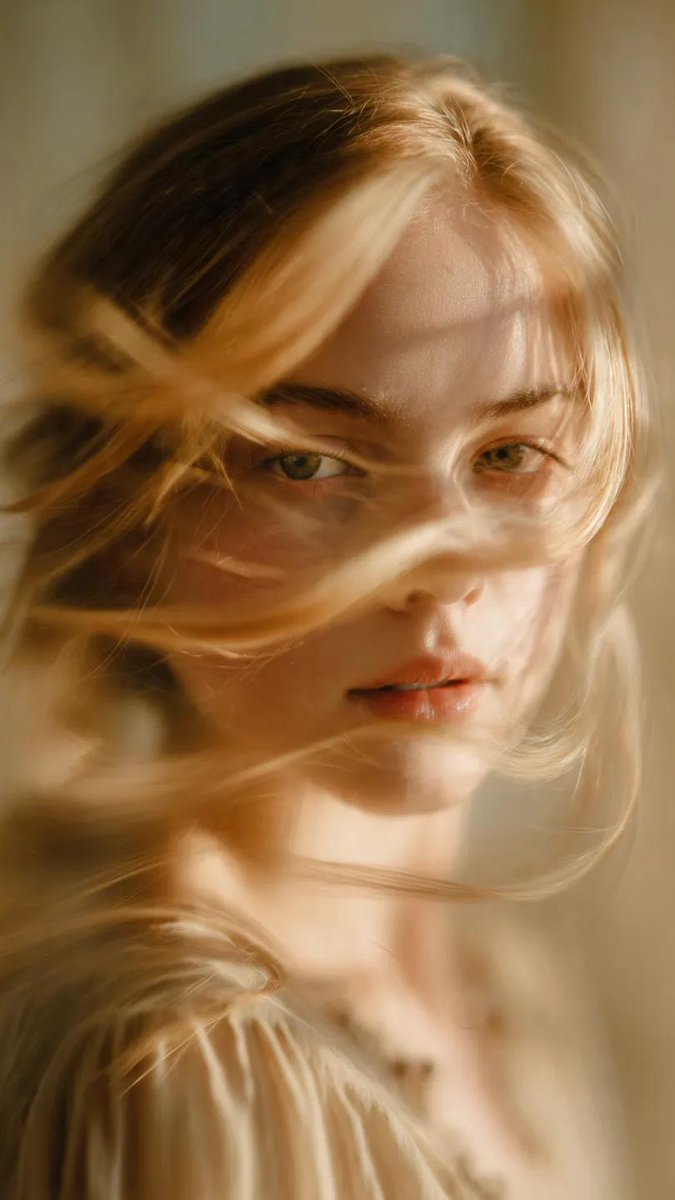 Soft-Focus Ethereal Portrait with Motion Blur — example 1