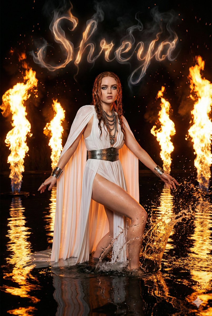 Cinematic Gothic Fire Water Editorial — example 1