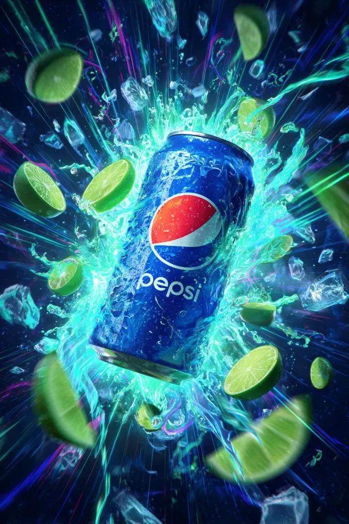 Cinematic Cola Can Explosion Advertisement Prompt