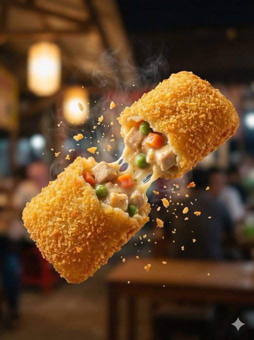 Ultra-Realistic Fried Snack Explosion Food Photography Prompt — example 2