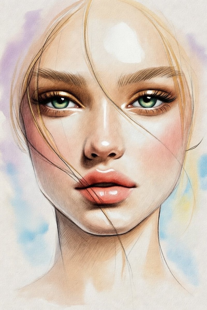 Minimalist Pencil Sketch Portrait — example 1