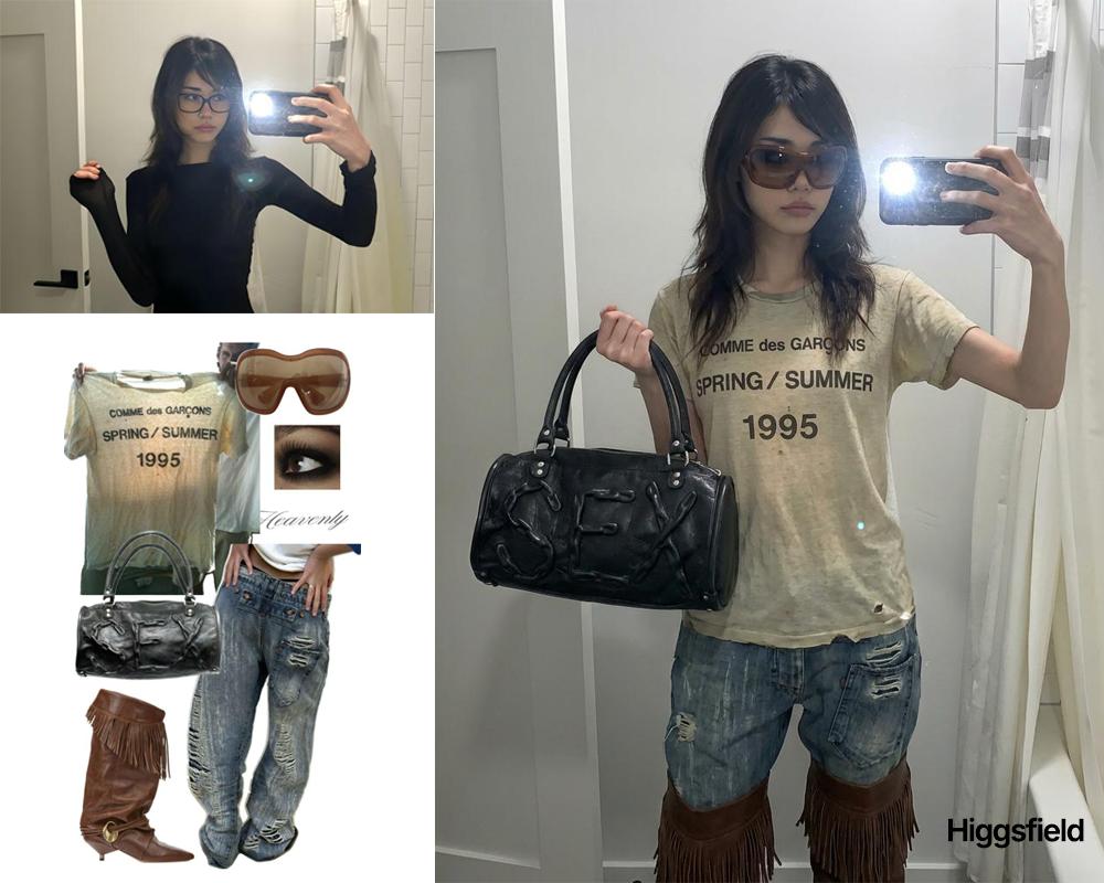 Outfit transfer between two images — example 1