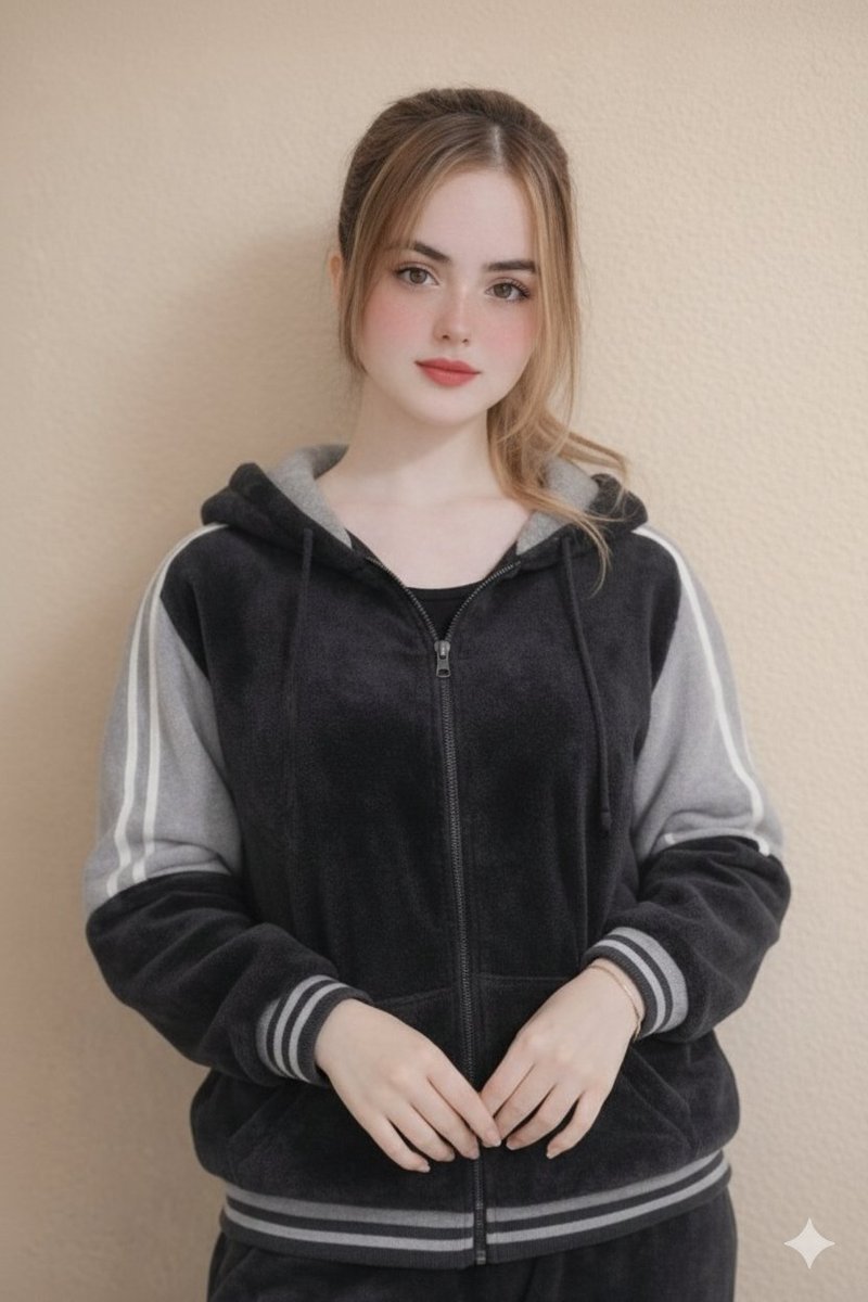 Ultra-Realistic Portrait in Velour Tracksuit — example 1