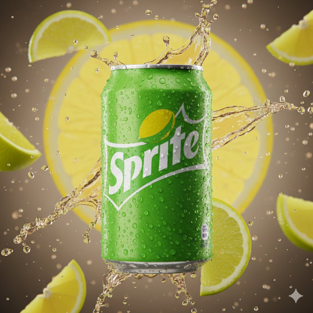 Sprite Can Advertising Macro Shot — example 3
