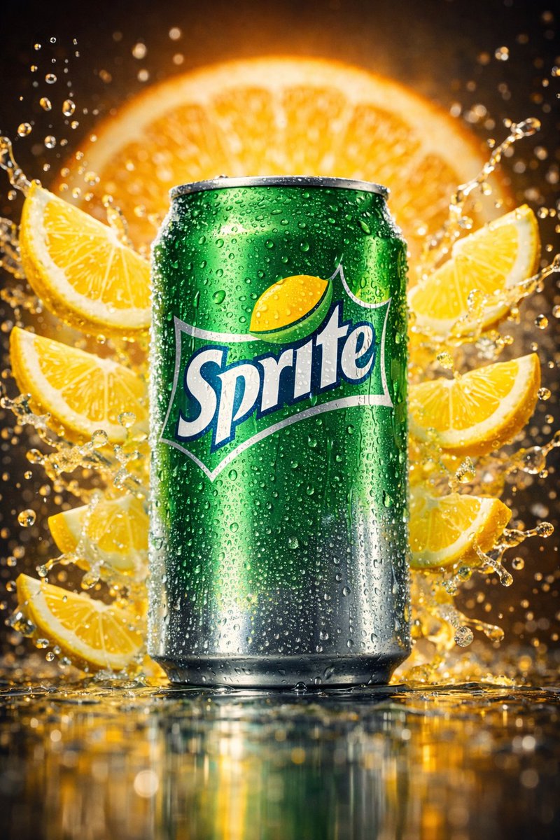 Sprite Can Advertising Macro Shot — example 4