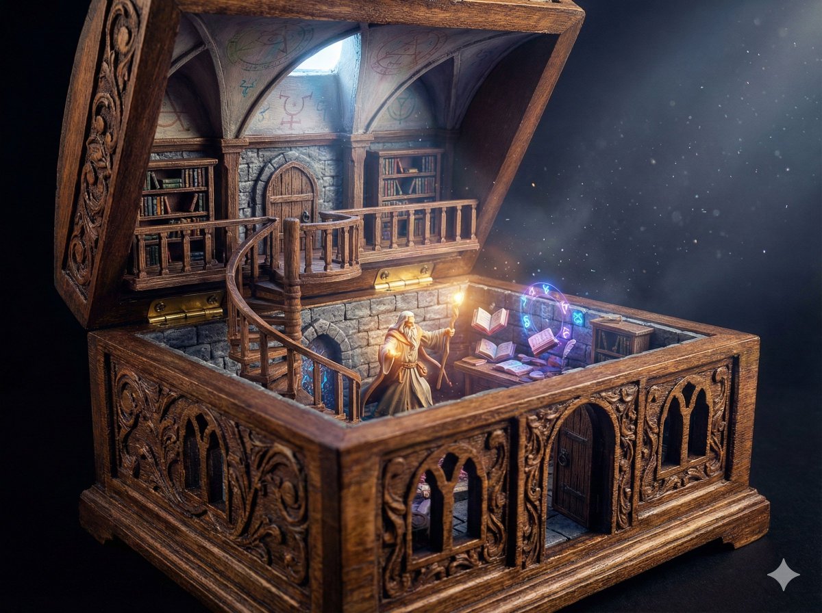 Wizard in a Box Miniature Diorama — example 1