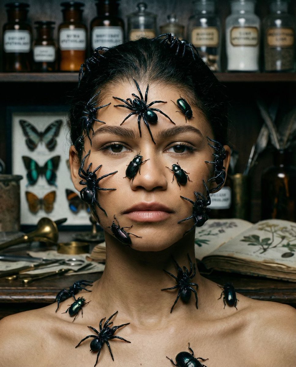 Zendaya Entomological Elegance Surreal Portrait — example 2