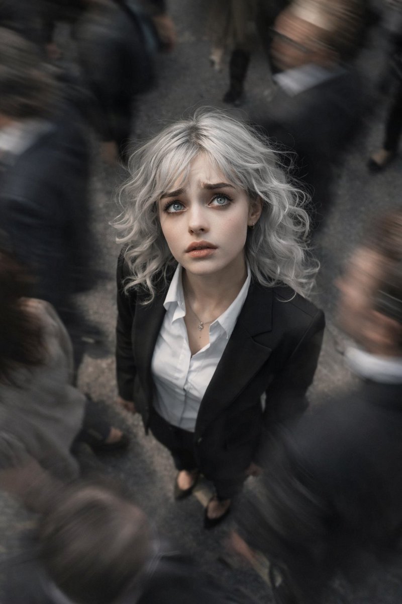 Top-View Street Scene with Motion Blur — example 1