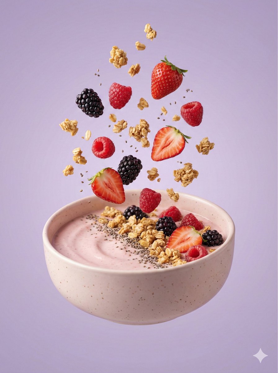 Hyper-Realistic Floating Smoothie Bowl — example 2