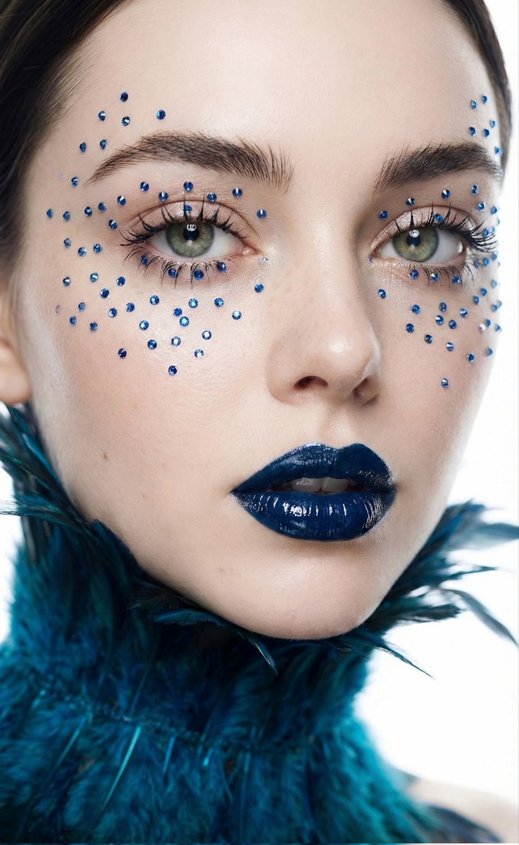 Cinematic Beauty Shot with Sapphire Crystals — example 1