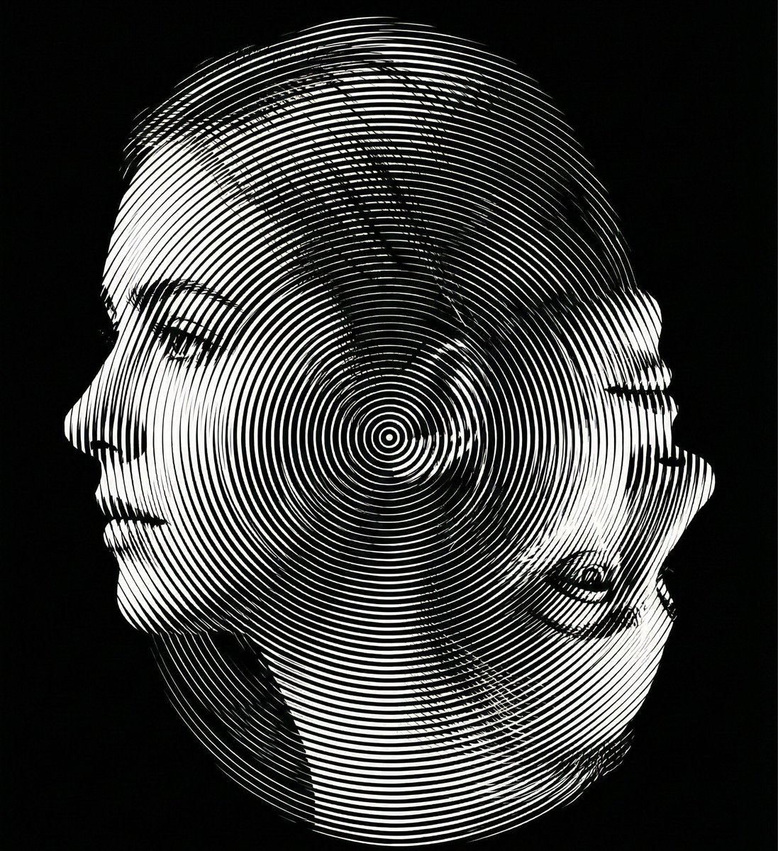 Dual-Orientation Optical Illusion Portrait — example 1