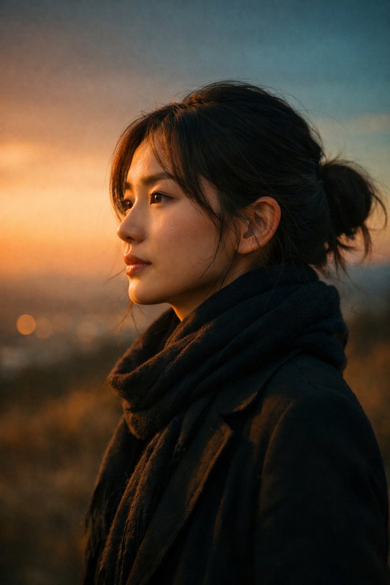 Cinematic Sunset Portrait Prompt — example 3