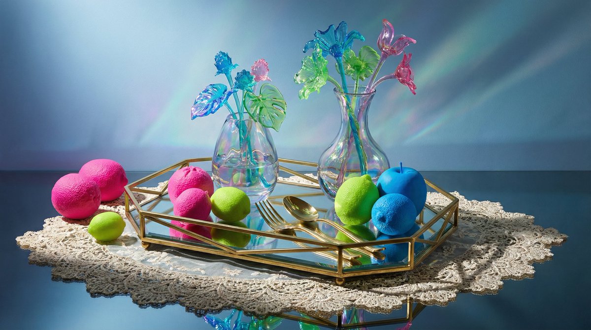 Maximalist Tabletop Arrangement Product Photography — example 3