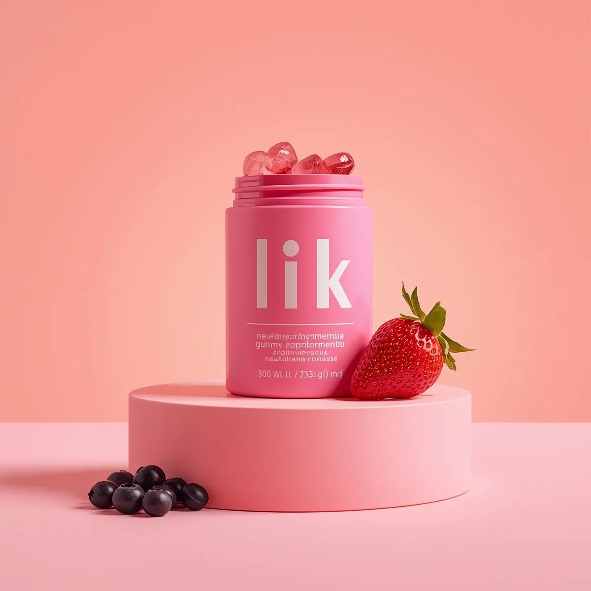 3D Product Render of Gummy Vitamin Jars (4 Variations) — example 1