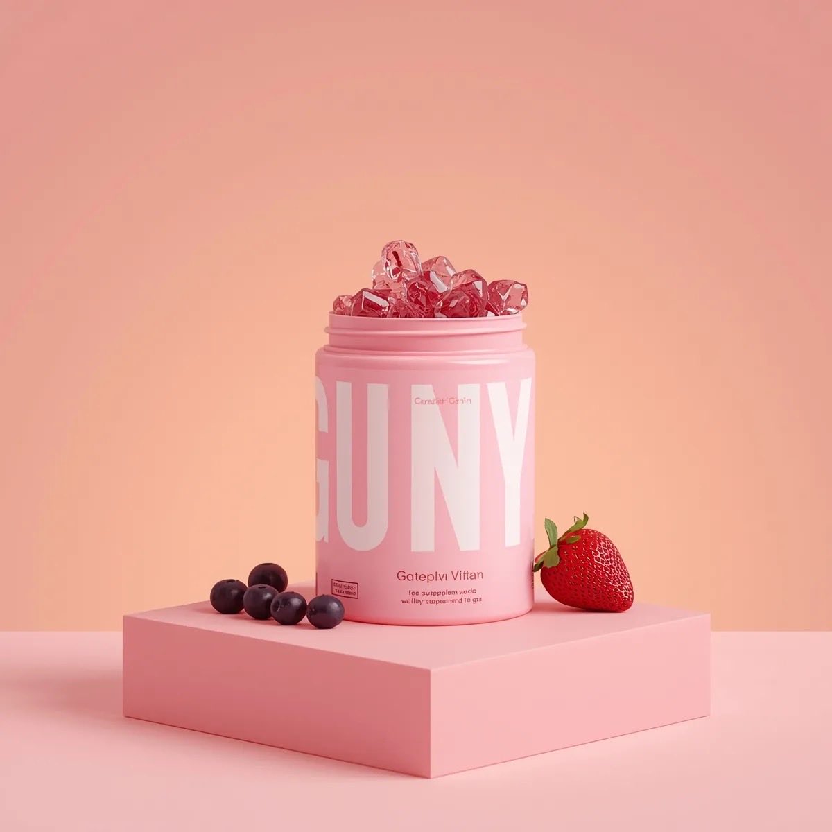 3D Product Render of Gummy Vitamin Jars (4 Variations) — example 2