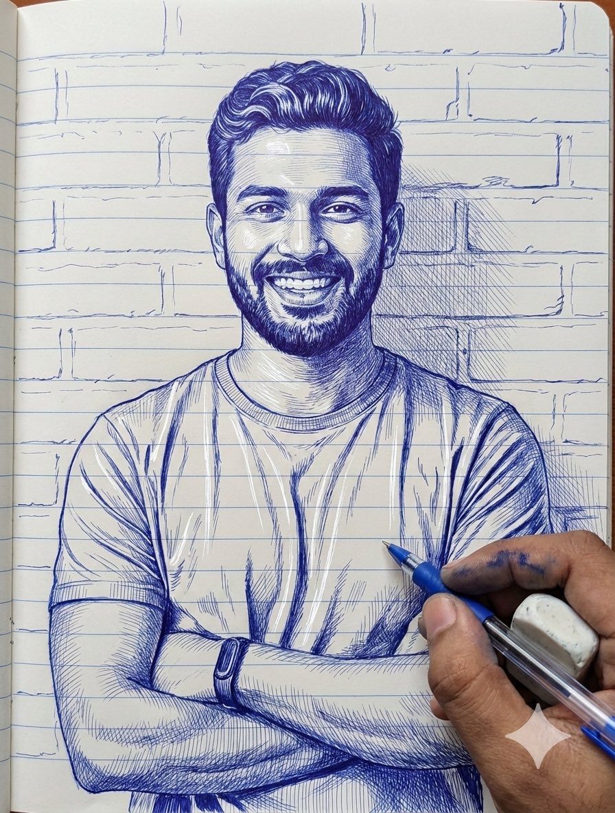 Photo-Style Line Drawing Sketch Prompt — example 2