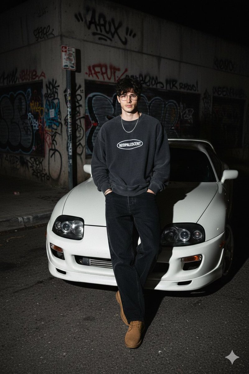 90s Streetwear Car Portrait Prompt — example 1