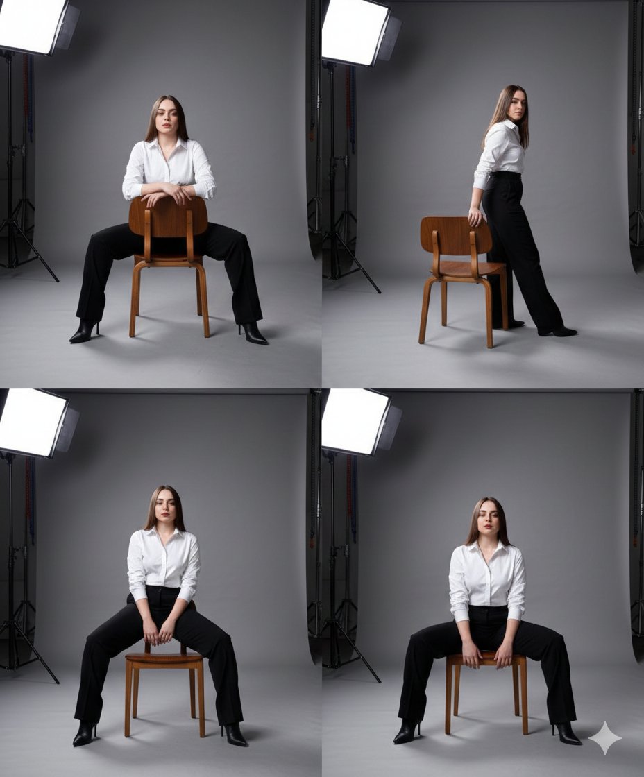 Fashion Photography Studio Collage Prompt — example 1