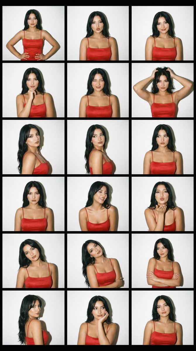 2000s Photobooth Contact Sheet Grid Prompt — example 1