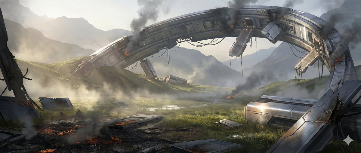 Crashed Orbital Ring Segment Concept Art — example 1