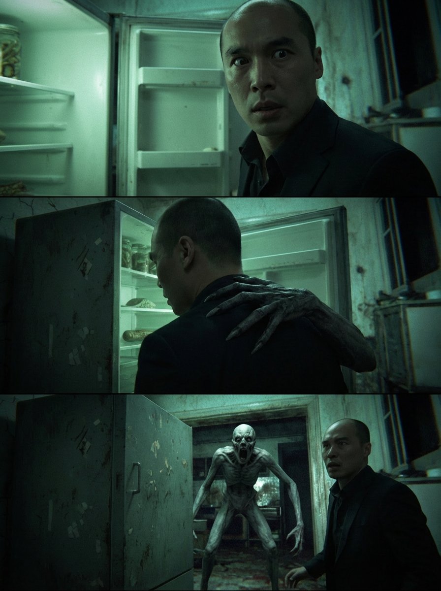 Cinematic horror sequence from base image — example 2