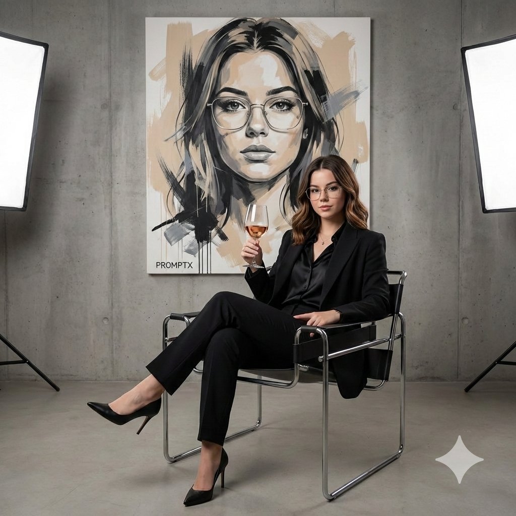 High-Fashion Editorial Portrait of a Confident Woman — example 1