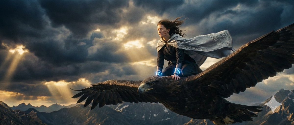 Dune-Inspired Epic Scene with Woman Riding a Giant Rooster — example 3
