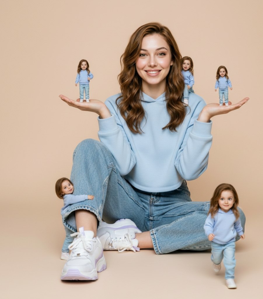 Ultra-Realistic Miniature Clone Studio Portrait — example 1