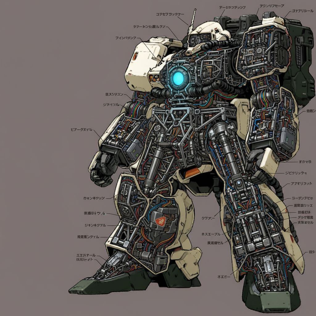 Image Generation Prompt: Internal Structure of a Robot — example 2