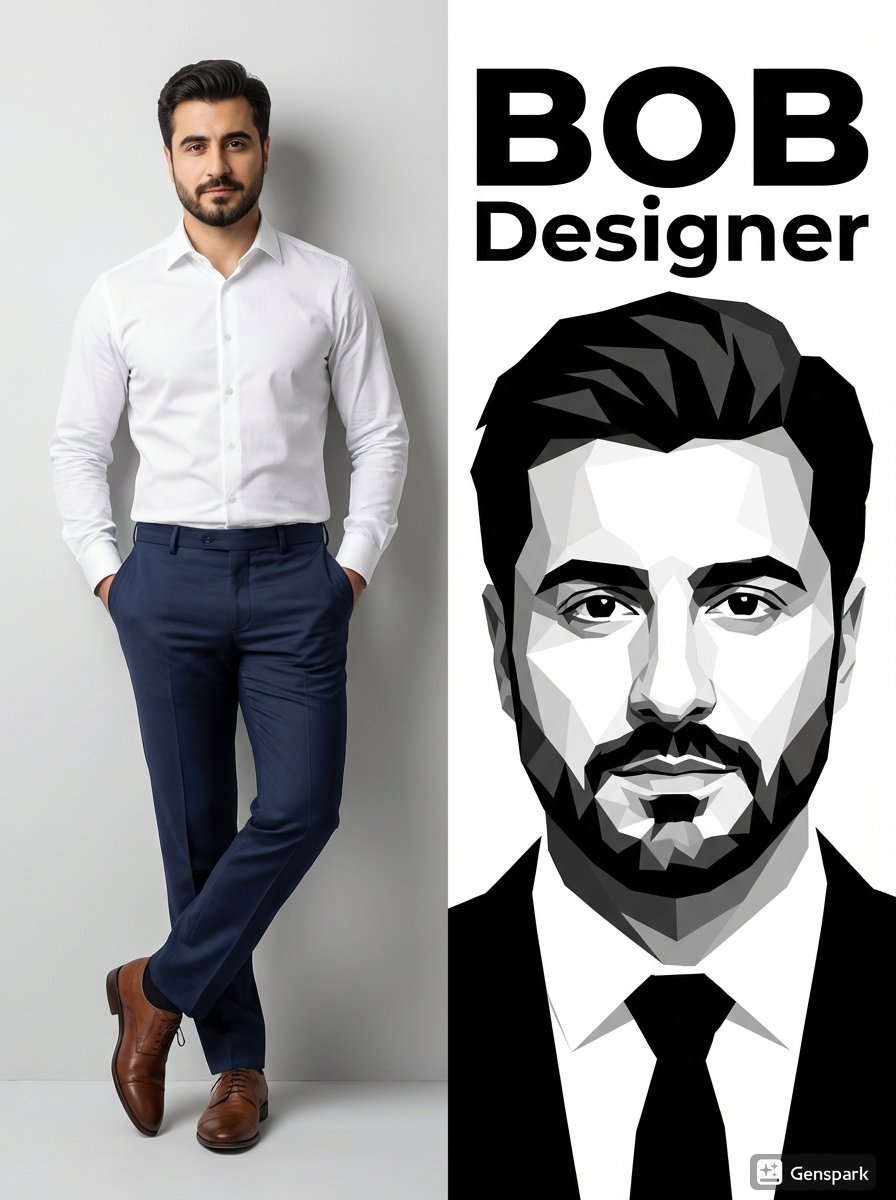 Vertical Split-Screen Branding Composition