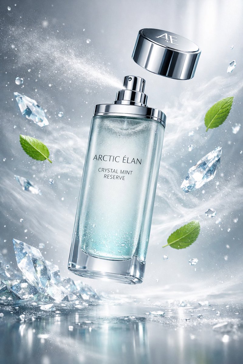 Luxury Mouth Freshener Ad Prompt (ARCTIC ÉLAN) — example 2