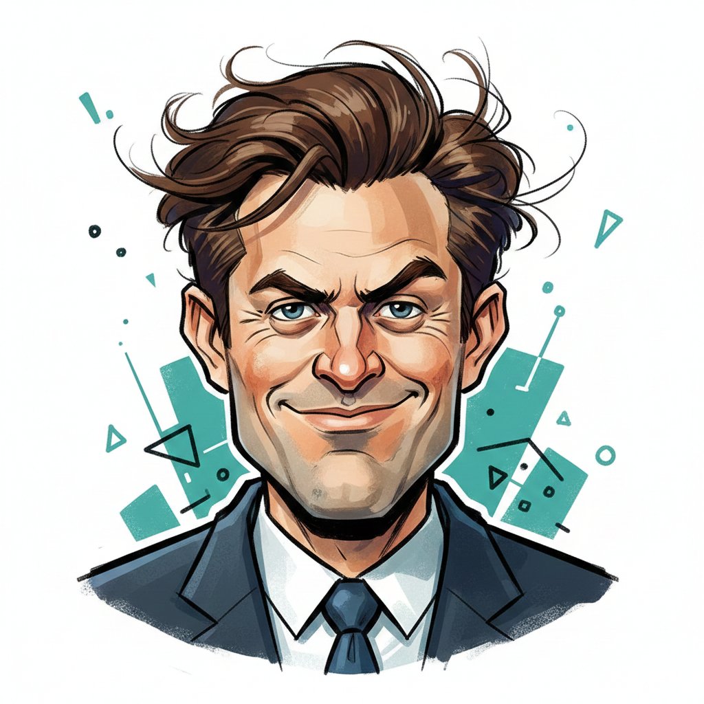 Editorial Caricature Illustration of a Man — example 1