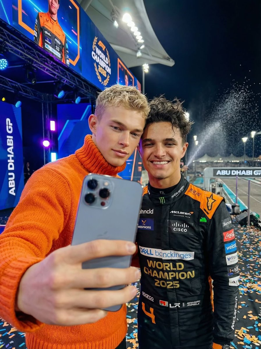Ultra-realistic selfie with F1 champion Lando Norris — example 2