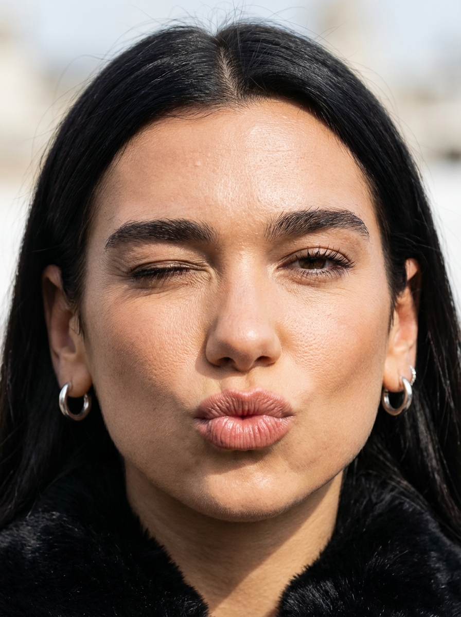 Macro Portrait with Wink and Pucker — example 2