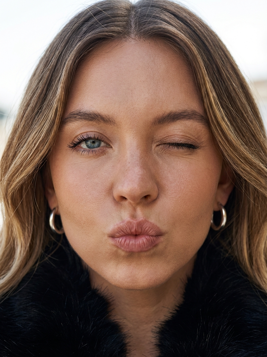 Macro Portrait with Wink and Pucker — example 3