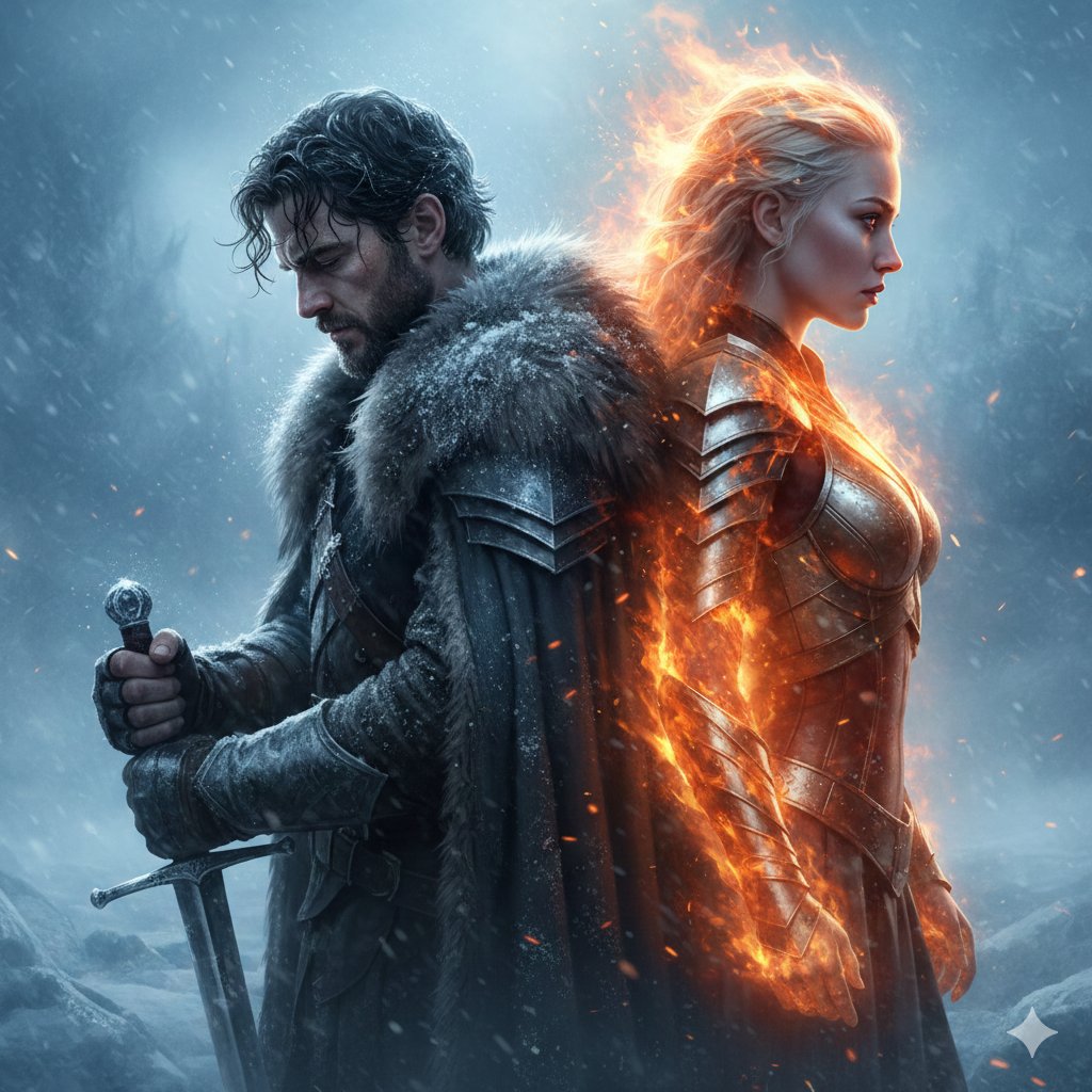 Epic Fantasy Warriors: Fire and Ice Cinematic Poster — example 1