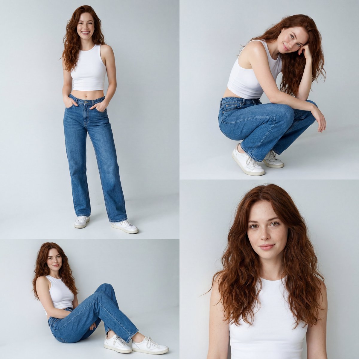 Smartphone Fashion Portrait Series Collage (Sydney Sweeney) — example 3