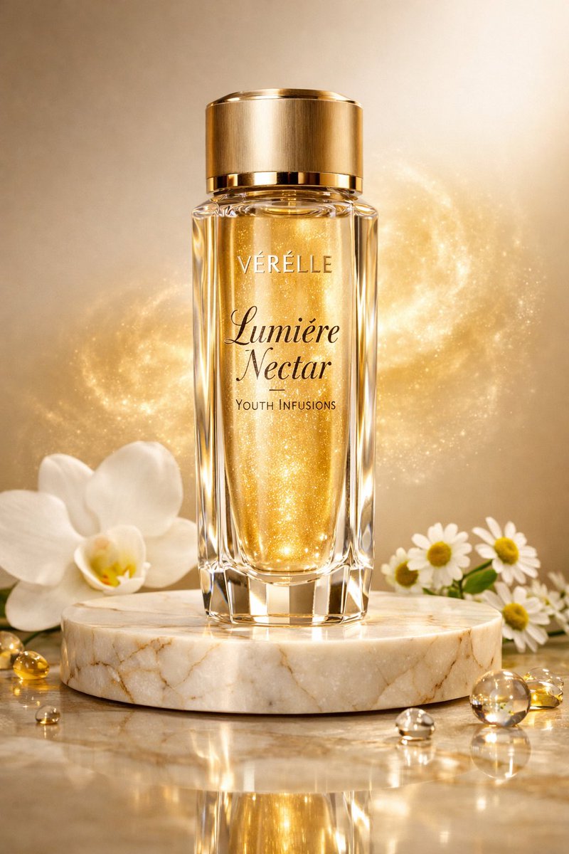 Luxury Skincare Commercial Photography: Lumière Nectar — example 1